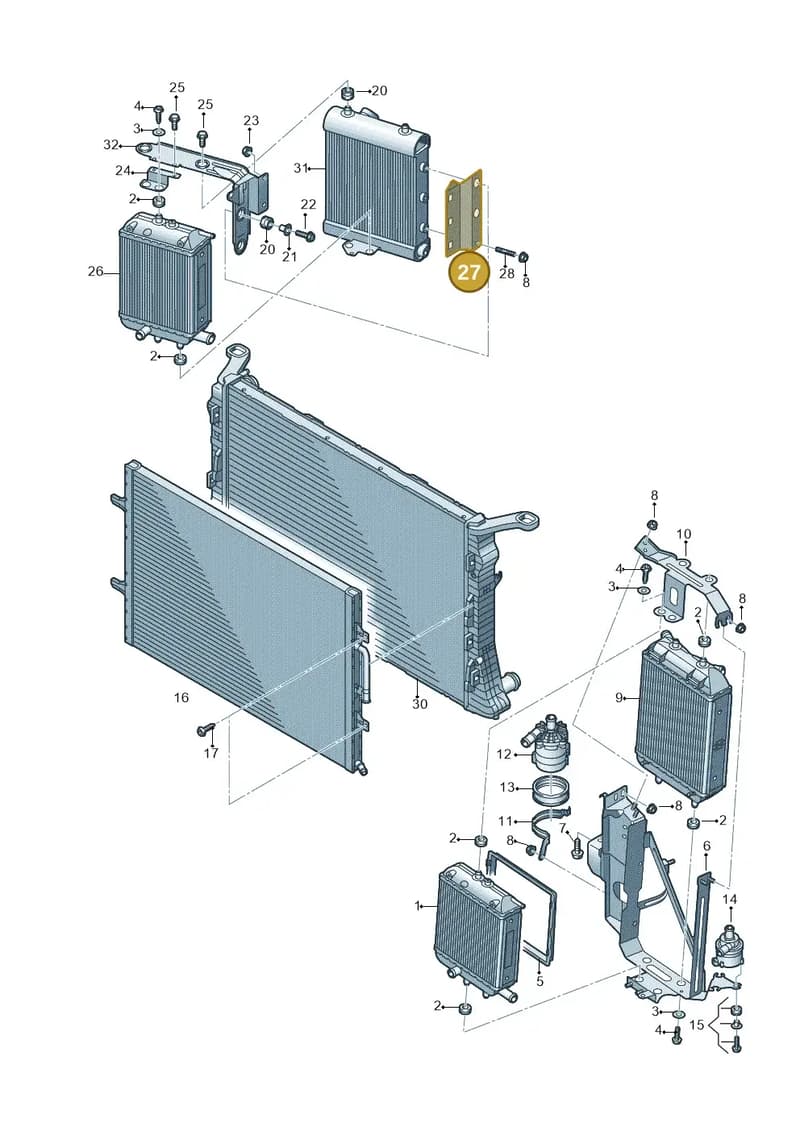 4G0121297 — Audi RS6 Avant (2013-2018) diagram 758121710, position 27