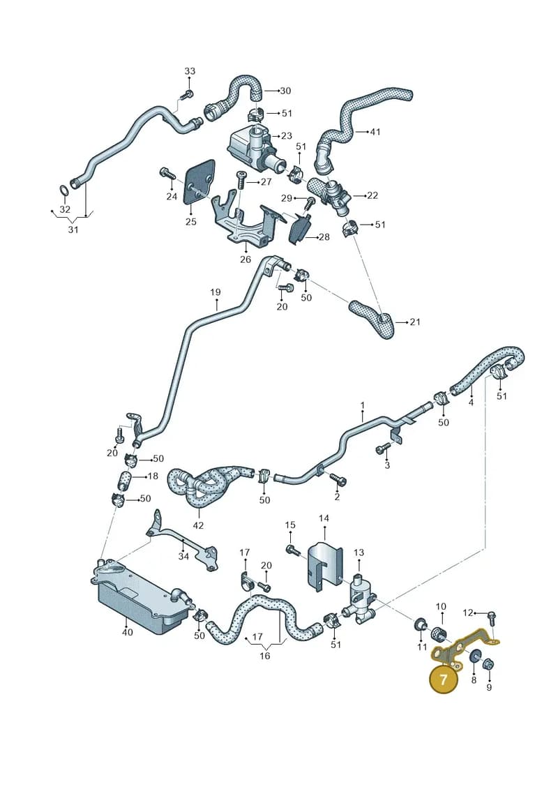 4G0121305BR — Audi A7 Sportback (2014-2018) diagram 798121360, position 7