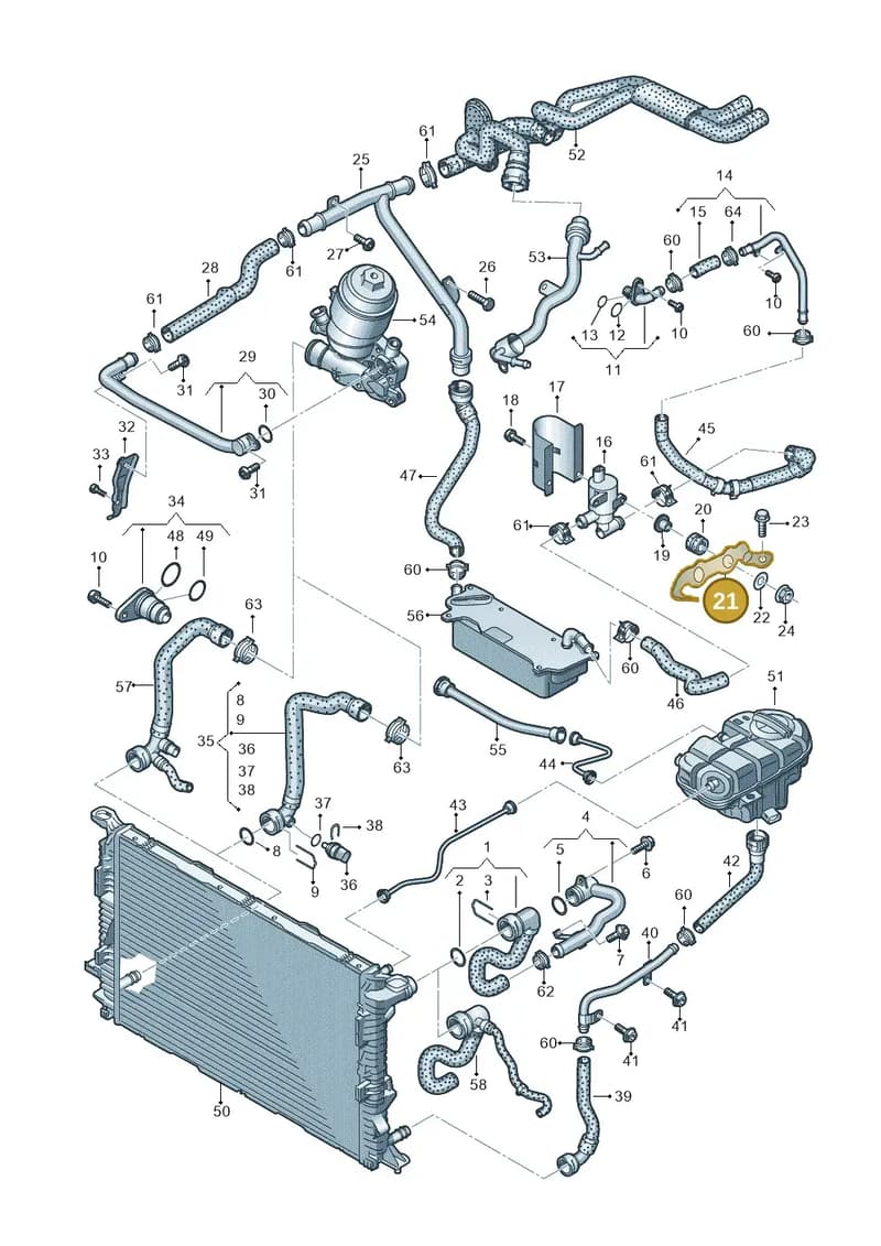 4G0121305CE — Audi A7 Sportback (2014-2018) diagram 788121200, position 21