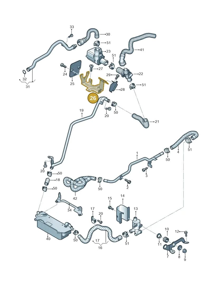 4G0121305DH — Audi A7 Sportback (2014-2018) diagram 798121360, position 26