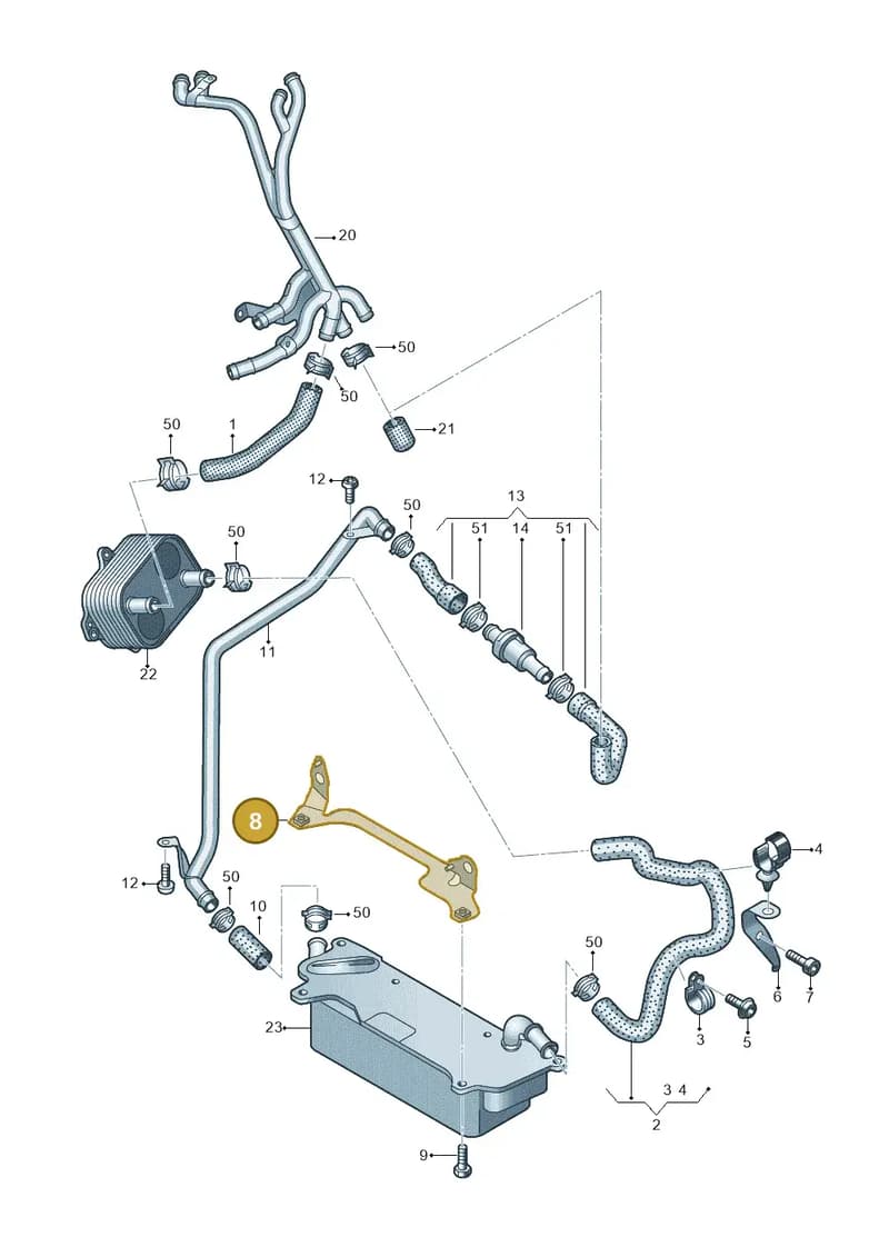4G0121305DS — Audi A6 (2014-2018) diagram 798121100, position 8