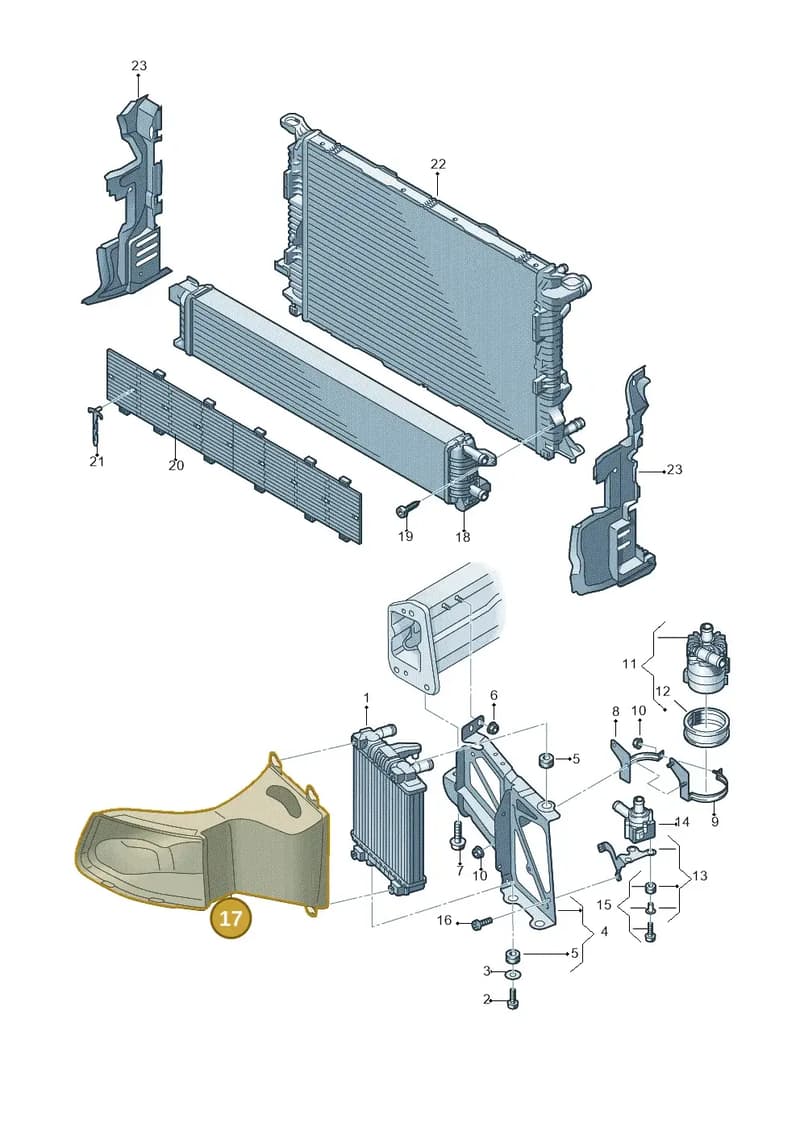 4G0121333J — Audi A6 (2014-2018) diagram 711121730, position 17