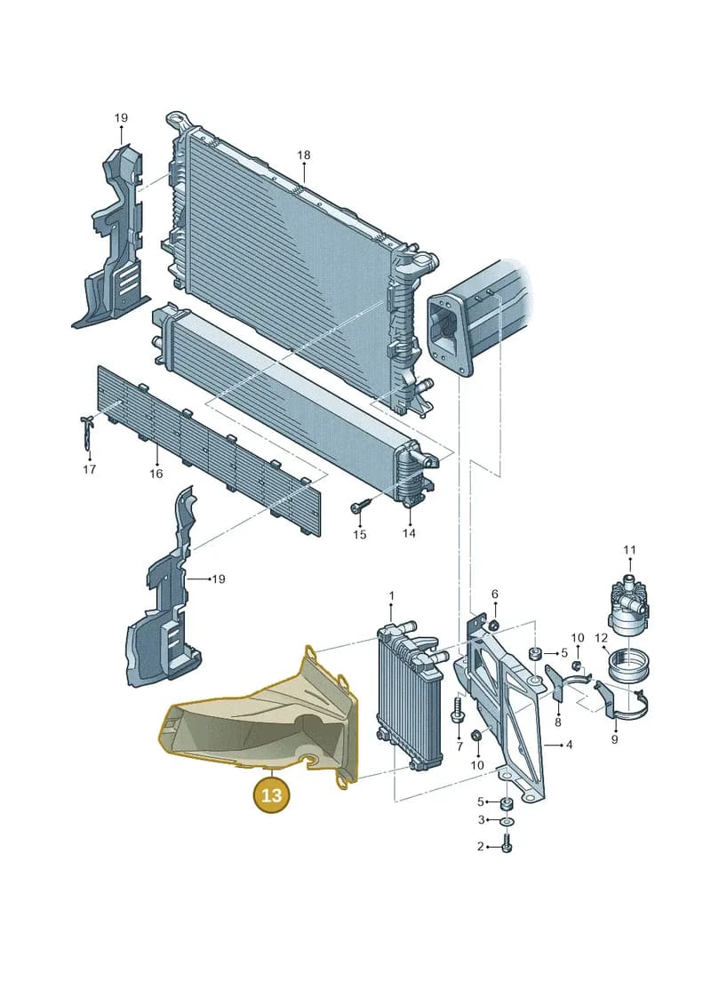 4G0121333J — Audi A6 (2014-2018) diagram 711121720, position 13