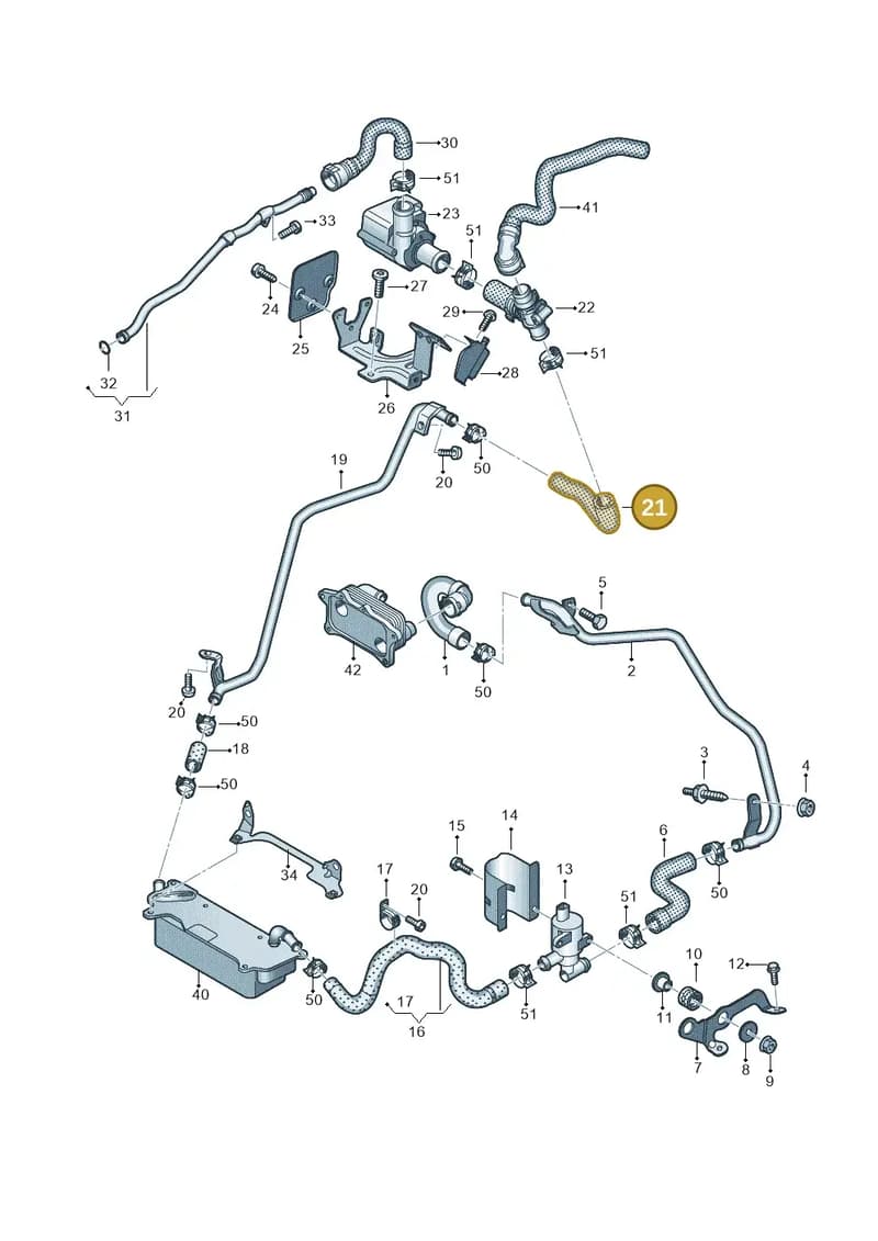 4G0121445AS — Audi A7 Sportback (2014-2018) diagram 788121430, position 21