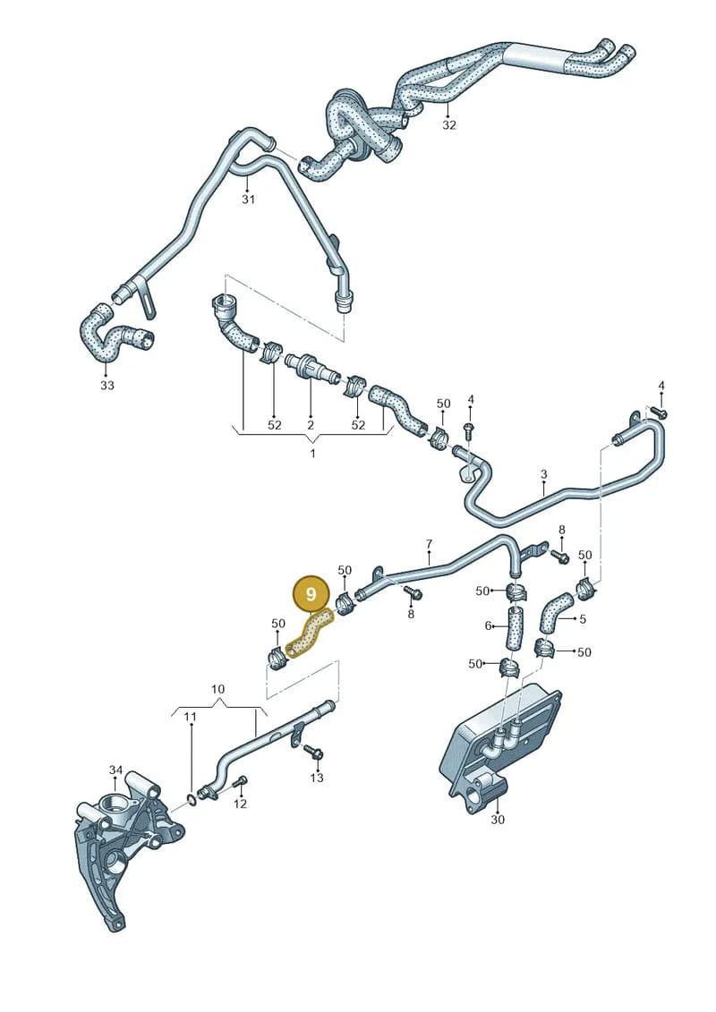 4G0121447BH — Audi A7 Sportback (2014-2018) diagram 798121330, position 9