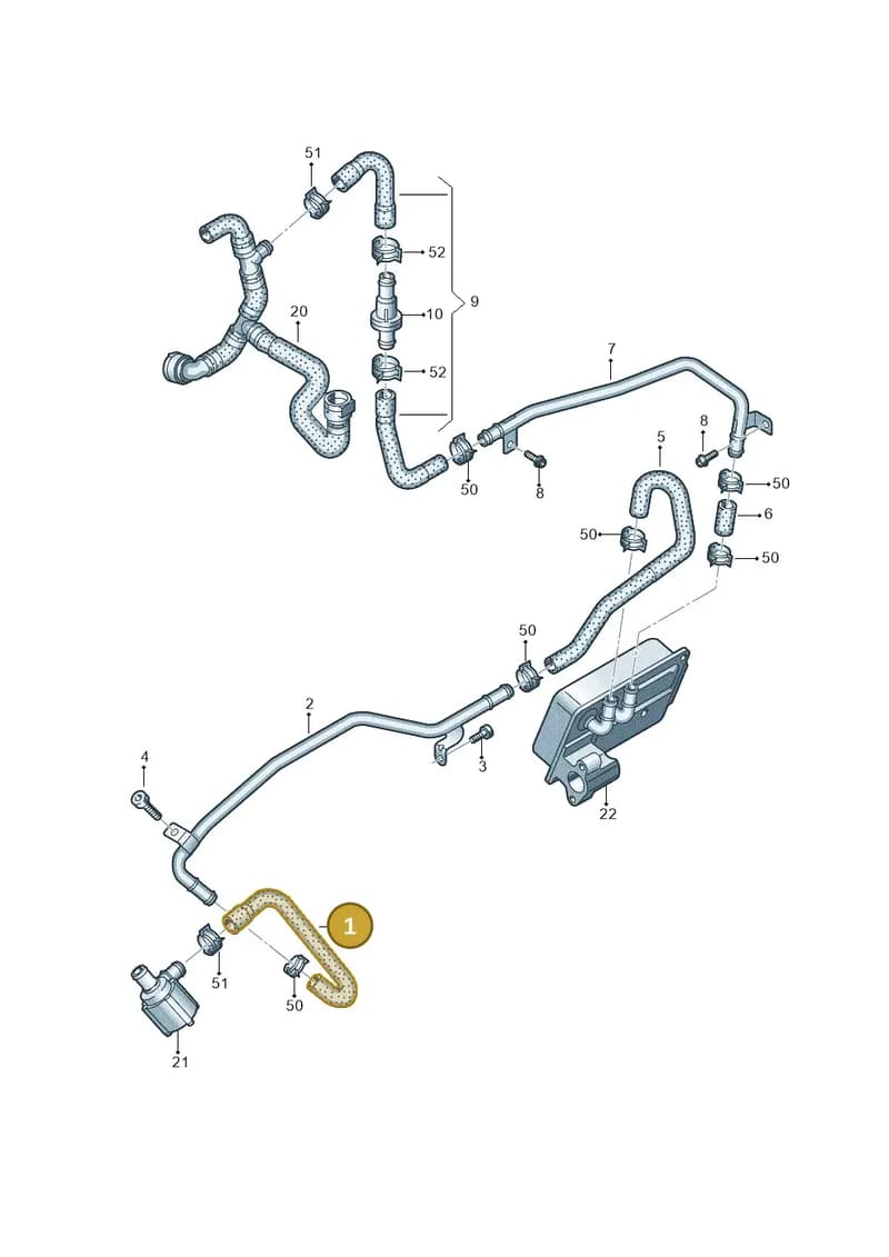 4G0121447CA — Audi A7 Sportback (2014-2018) diagram 798121320, position 1