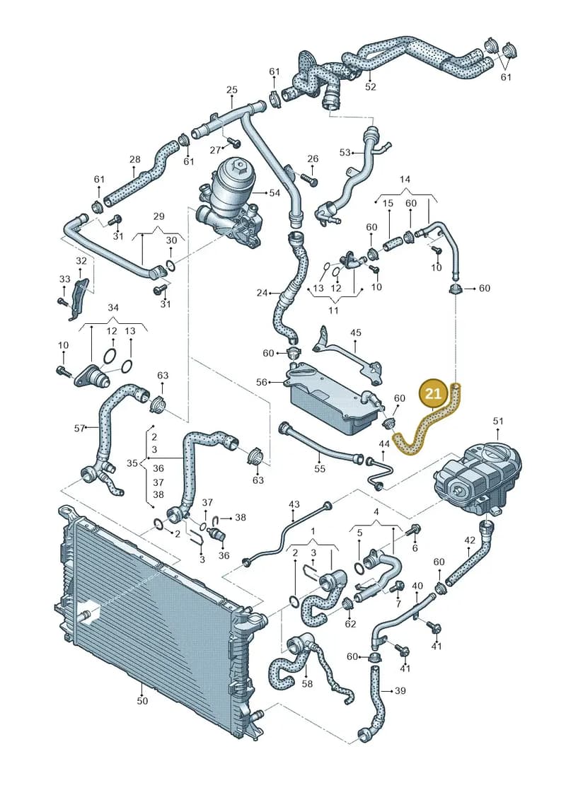 4G0121448AP — Audi A6 Avant (2012-2018) diagram 717121220, position 21