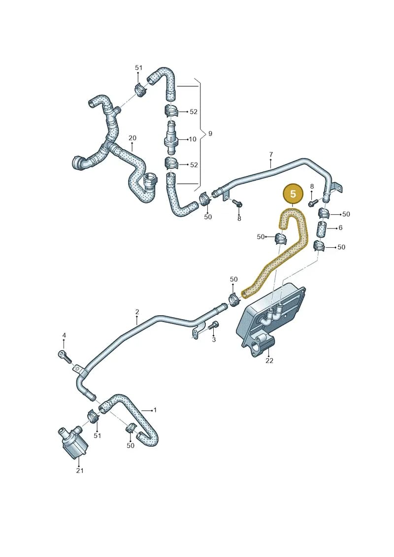 4G0121448CG — Audi A7 Sportback (2014-2018) diagram 798121320, position 5