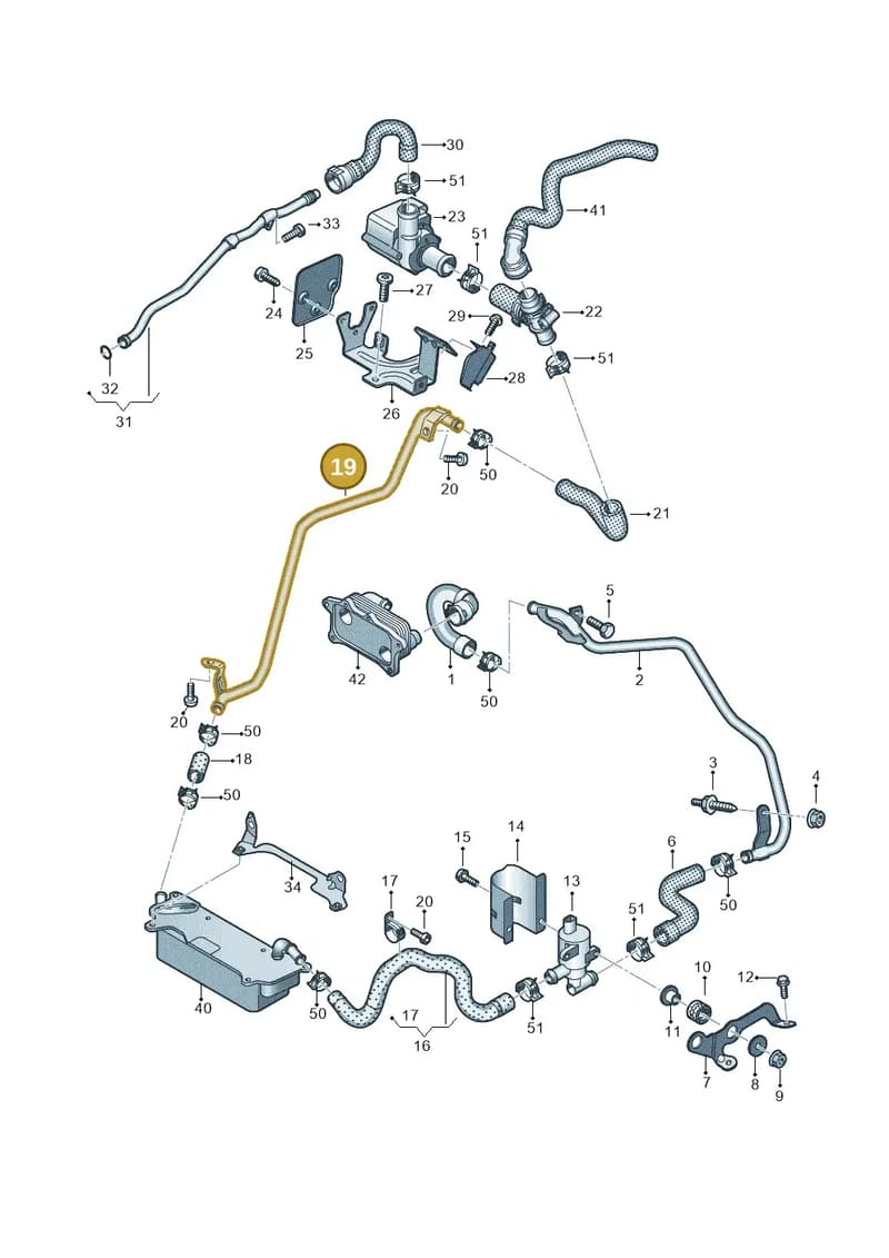 4G0121485BL — Audi A7 Sportback (2014-2018) diagram 788121430, position 19