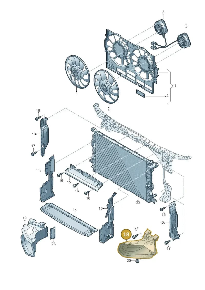 4G0121673B — Audi RS6 Avant (2013-2018) diagram 758121900, position 18