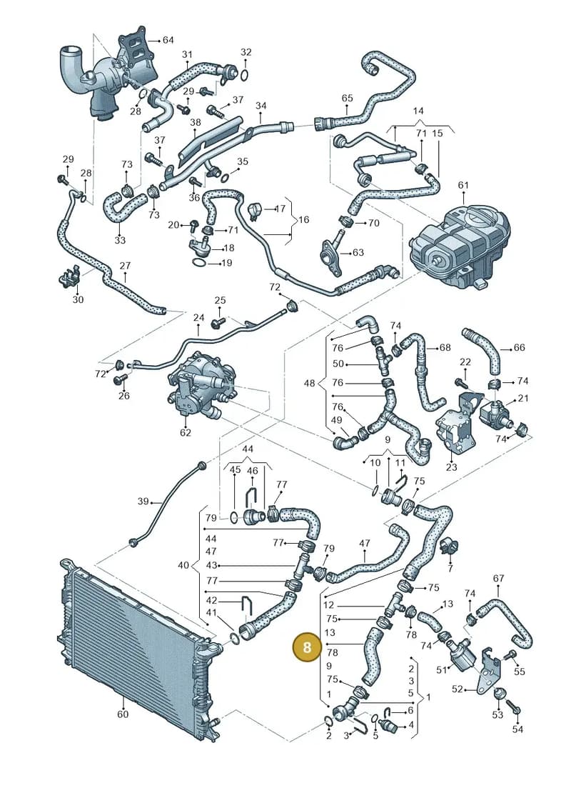 4G0122055AB — Audi A7 Sportback (2014-2018) diagram 798121310, position 8