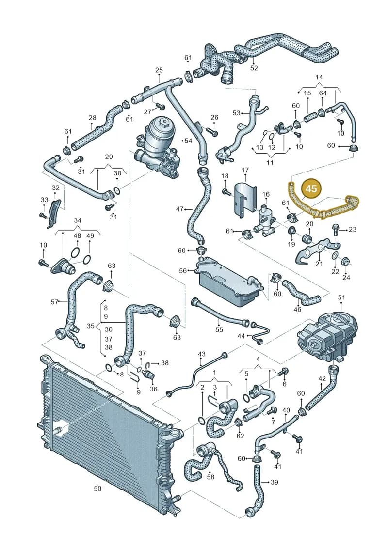 4G0122056B — Audi A7 Sportback (2014-2018) diagram 788121200, position 45