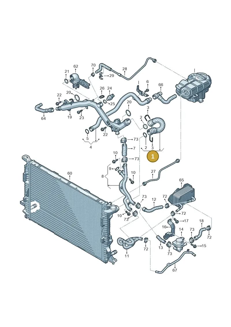 4G0122101 — Audi A6 Avant (2012-2018) diagram 711121400, position 1