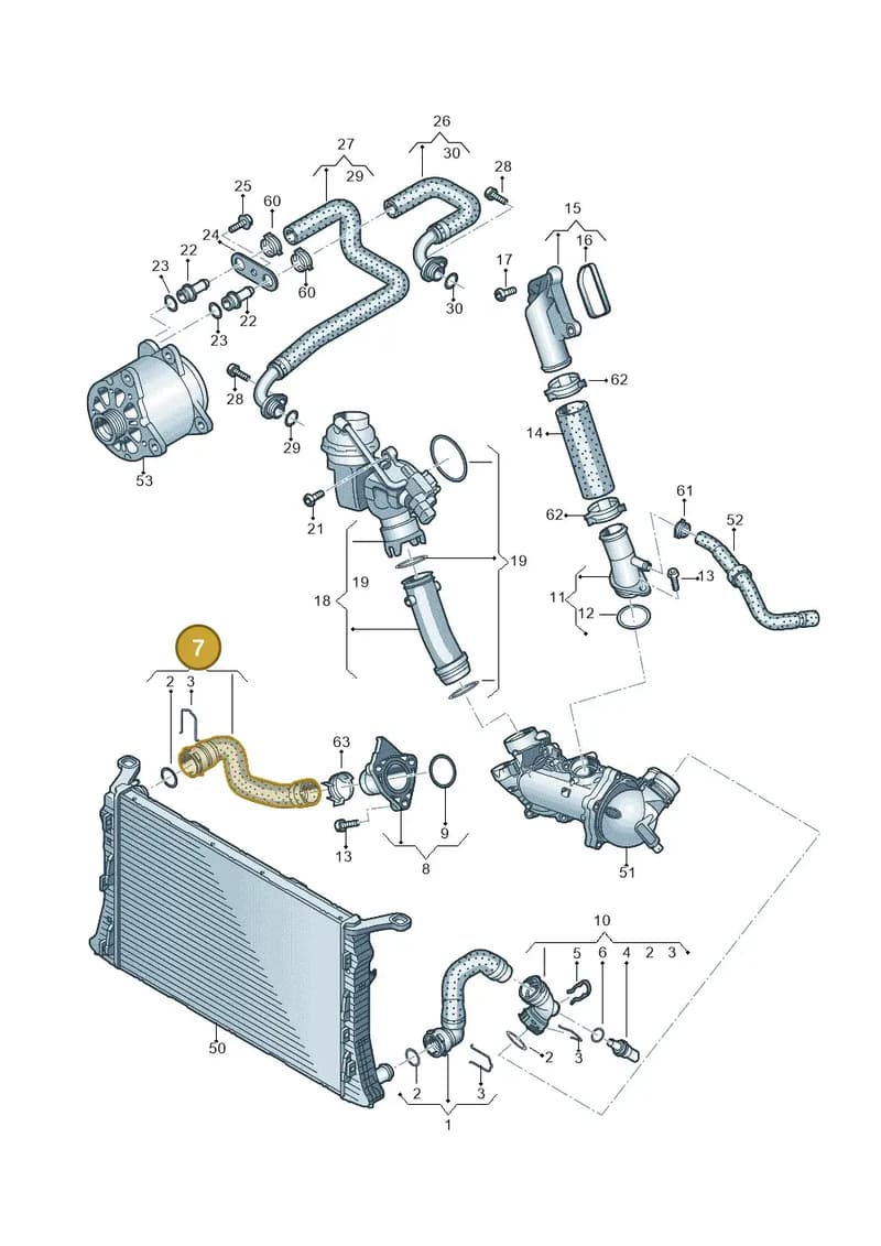 4G0122101P — Audi RS6 Avant (2013-2018) diagram 758121220, position 7