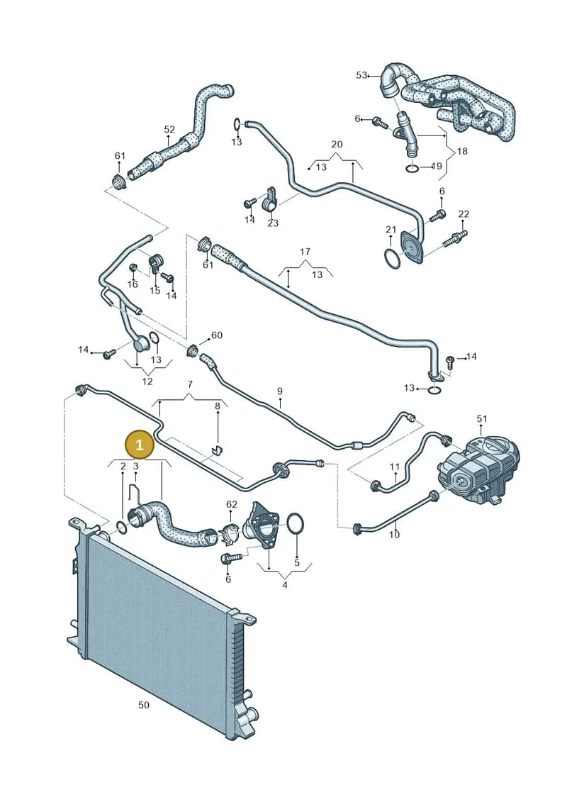 4G0122101P — Audi A7 Sportback (2014-2018) diagram 711121500, position 1