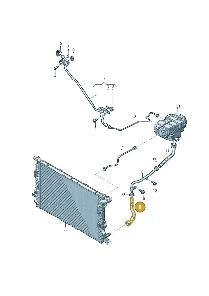 4G0122109A — Audi A7 Sportback (2014-2018) diagram 788121270, position 8