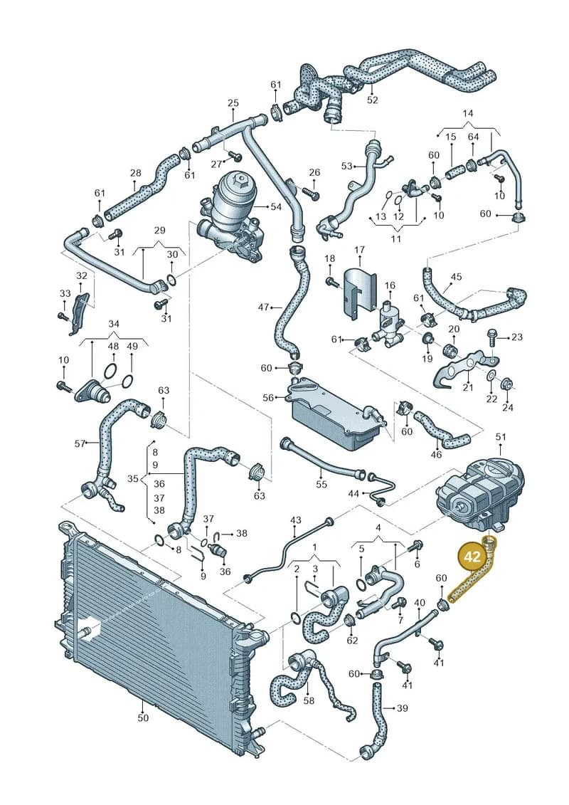 4G0122109AF — Audi A7 Sportback (2014-2018) diagram 788121200, position 42