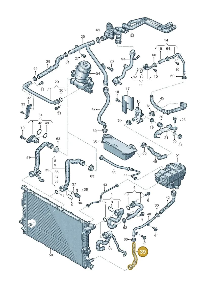 4G0122109E — Audi A7 Sportback (2014-2018) diagram 788121200, position 39