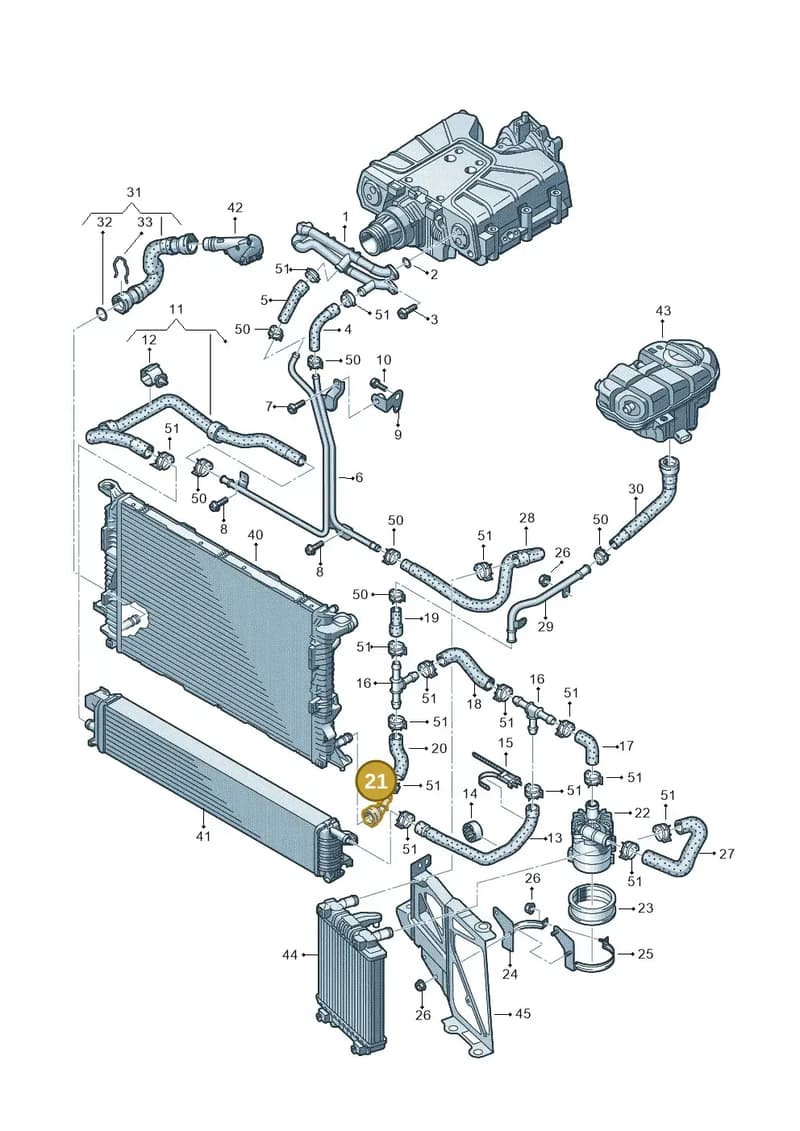4G0122293G — Audi A6 Avant (2012-2018) diagram 711121410, position 21