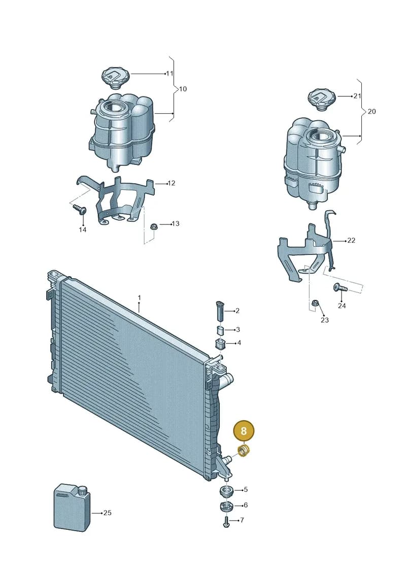 4G0122293G — Audi A5 Sportback (2016-2025) diagram 849121730, position 8