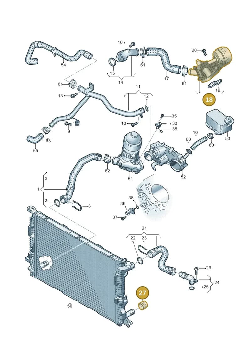 4G0122293G — Audi A5 Sportback (2016-2025) diagram 849121055, position 18+27