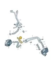 4G0122445A Audi Coolant Hose with Coolant Regulator