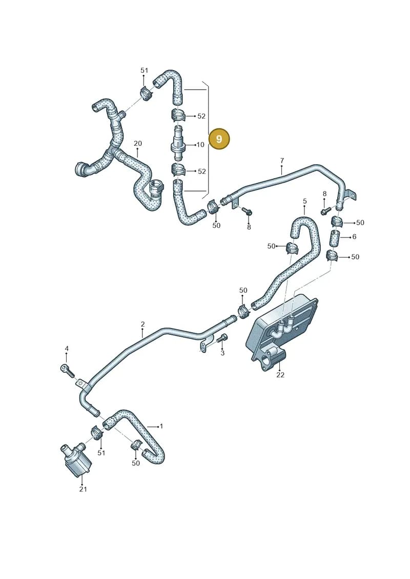 4G0122445L — Audi A7 Sportback (2014-2018) diagram 798121320, position 9
