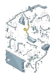 4G0122449D Audi Coolant Hose with Quick Release Coupling