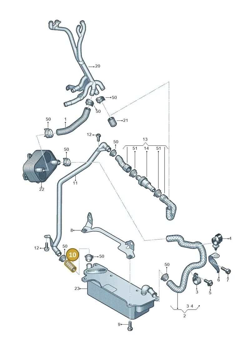 4G0122449P — Audi A6 (2014-2018) diagram 798121100, position 10