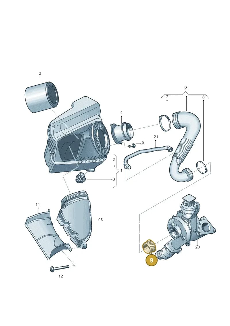 4G0129193D — Audi A6 (2014-2018) diagram 717129100, position 9
