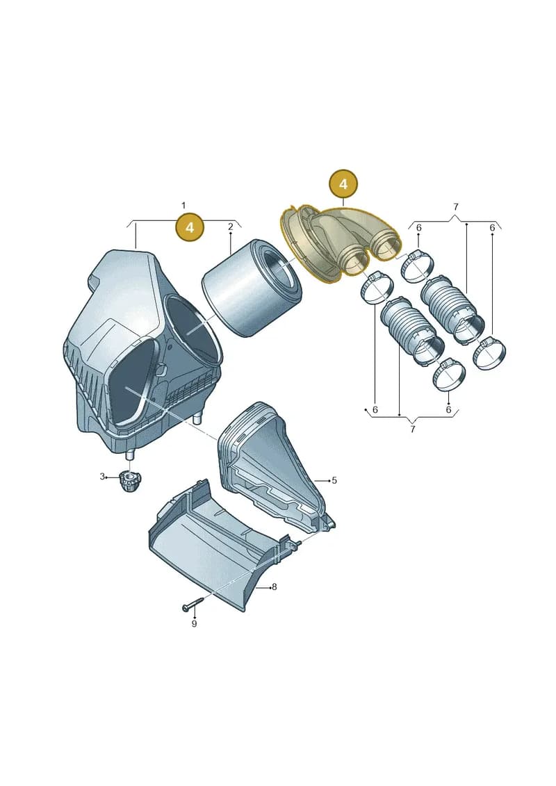4G0129616B — Audi A7 Sportback (2014-2018) diagram 711133340, position 4