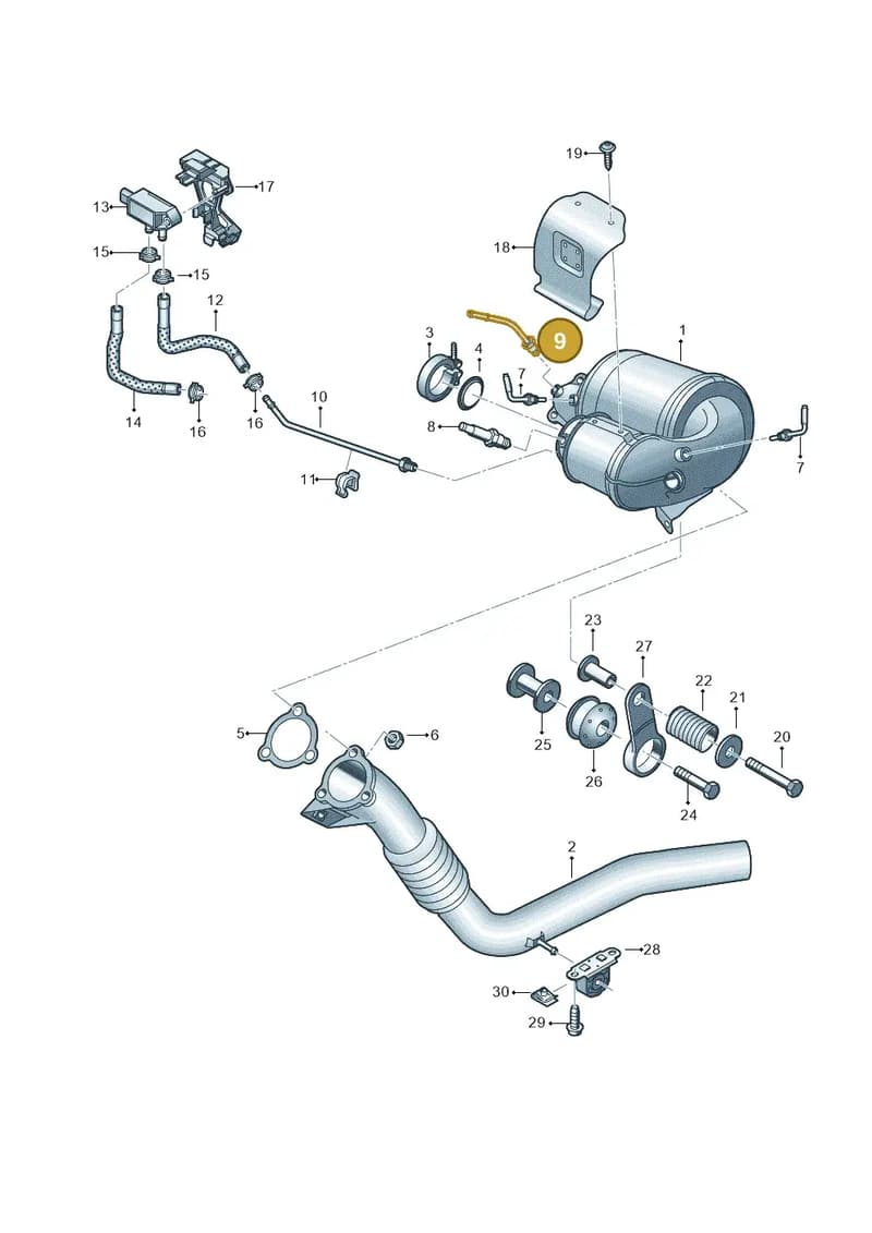 4G0131205F — Audi A6 (2018-2025) diagram 435253710, position 9