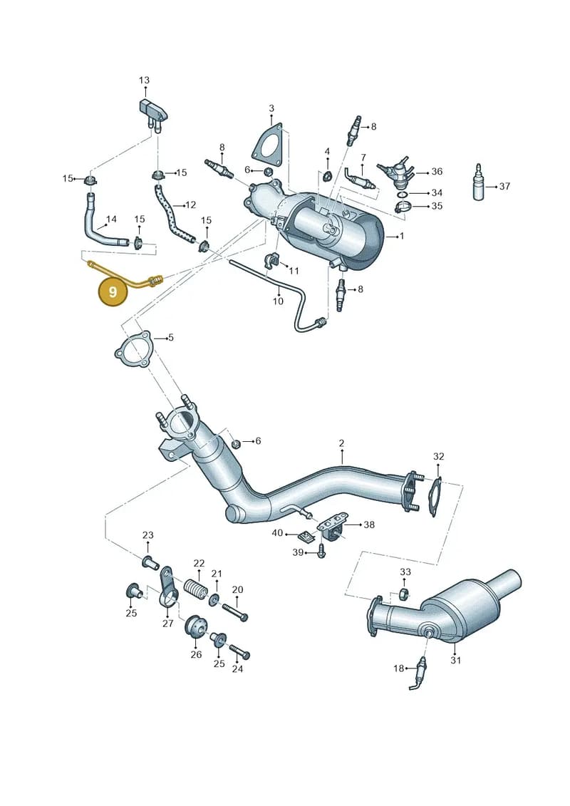 4G0131205G — Audi A7 Sportback (2014-2018) diagram 751253590, position 9