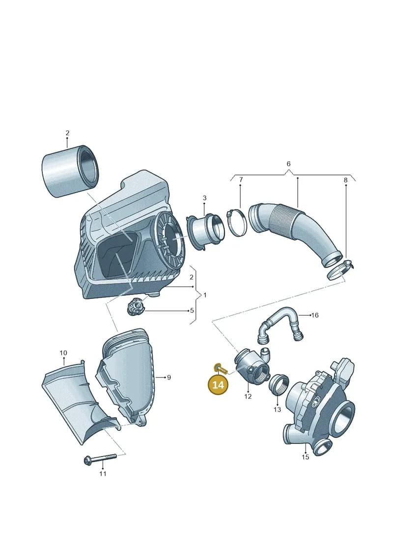 4G0131529A — Audi A7 Sportback (2014-2018) diagram 788129200, position 14