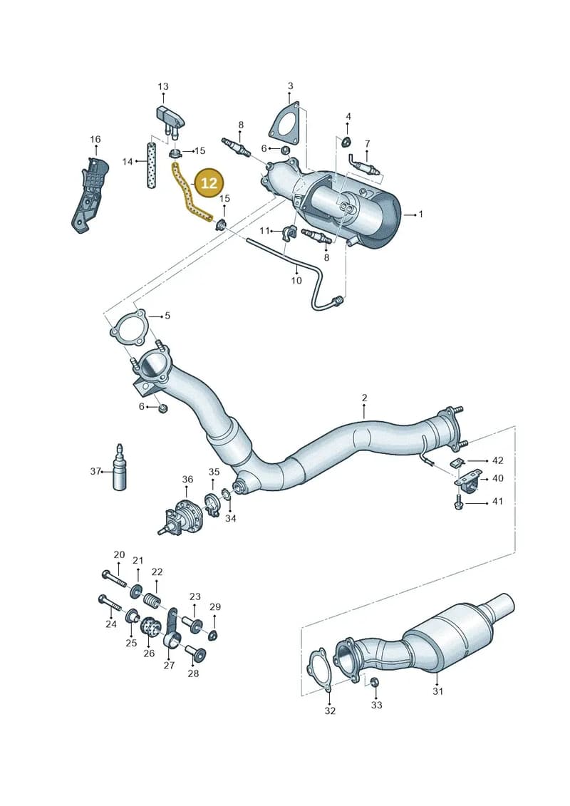 4G0131850AG — Audi A7 Sportback (2014-2018) diagram 798253680, position 12