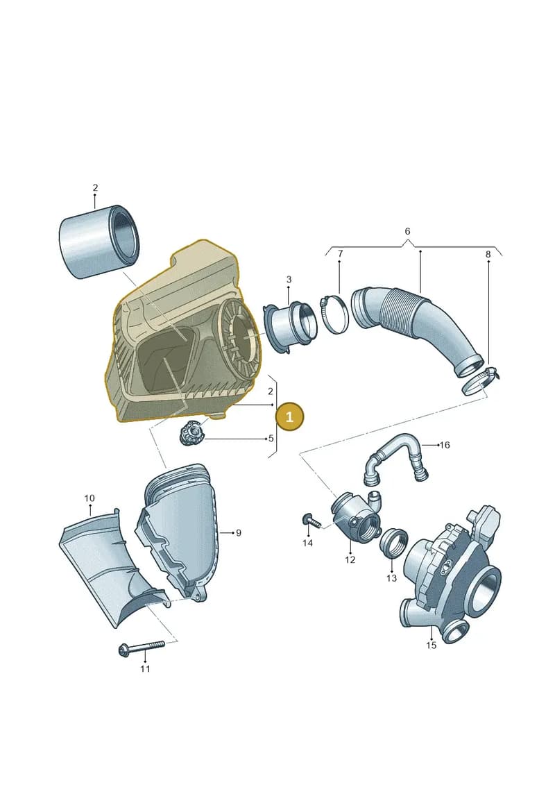 4G0133838AC — Audi A7 Sportback (2014-2018) diagram 788129200, position 1
