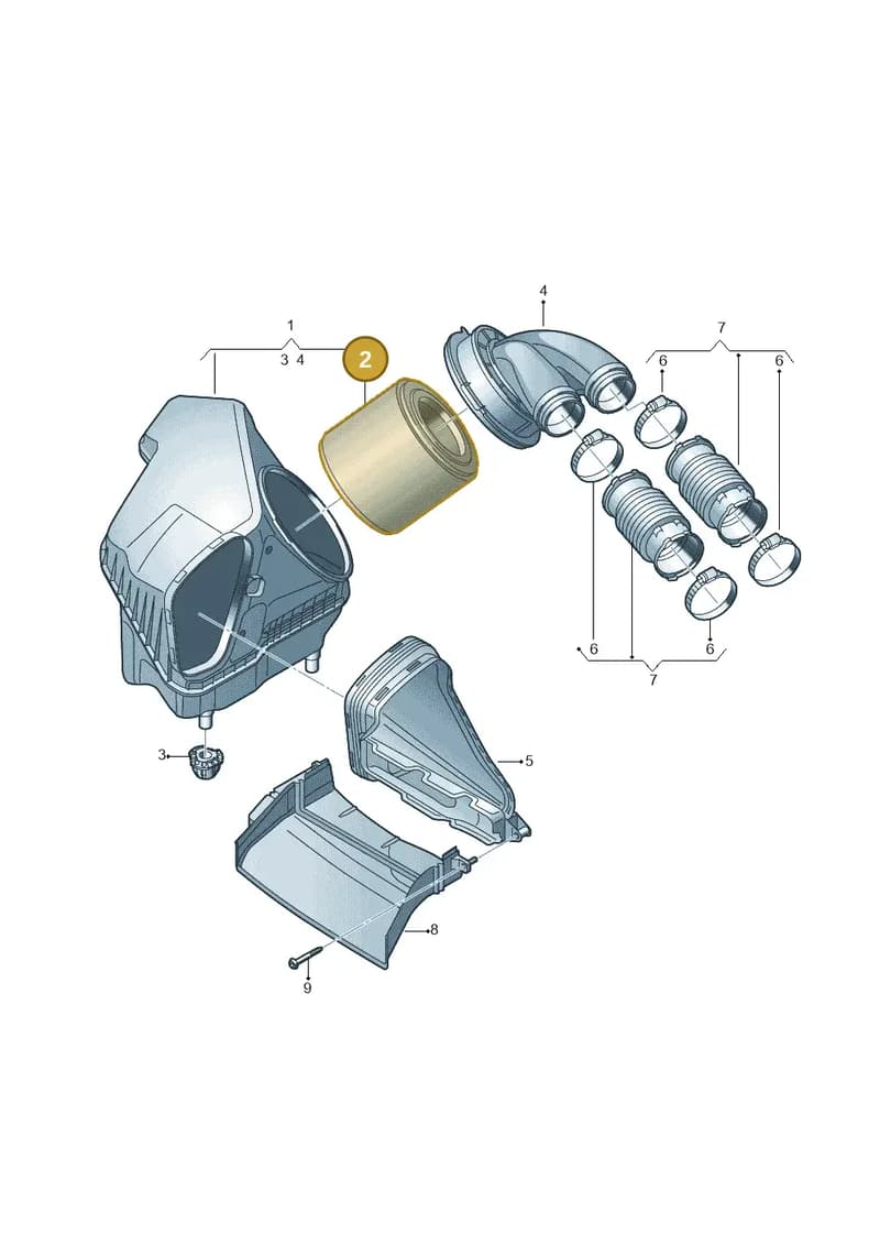 4G0133843 — Audi A7 Sportback (2014-2018) diagram 711133340, position 2