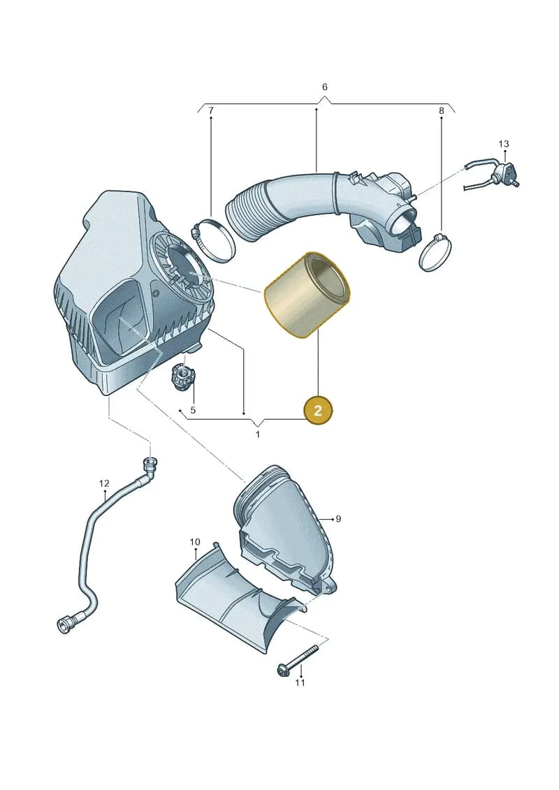4G0133843 — Audi A7 Sportback (2014-2018) diagram 788133320, position 2