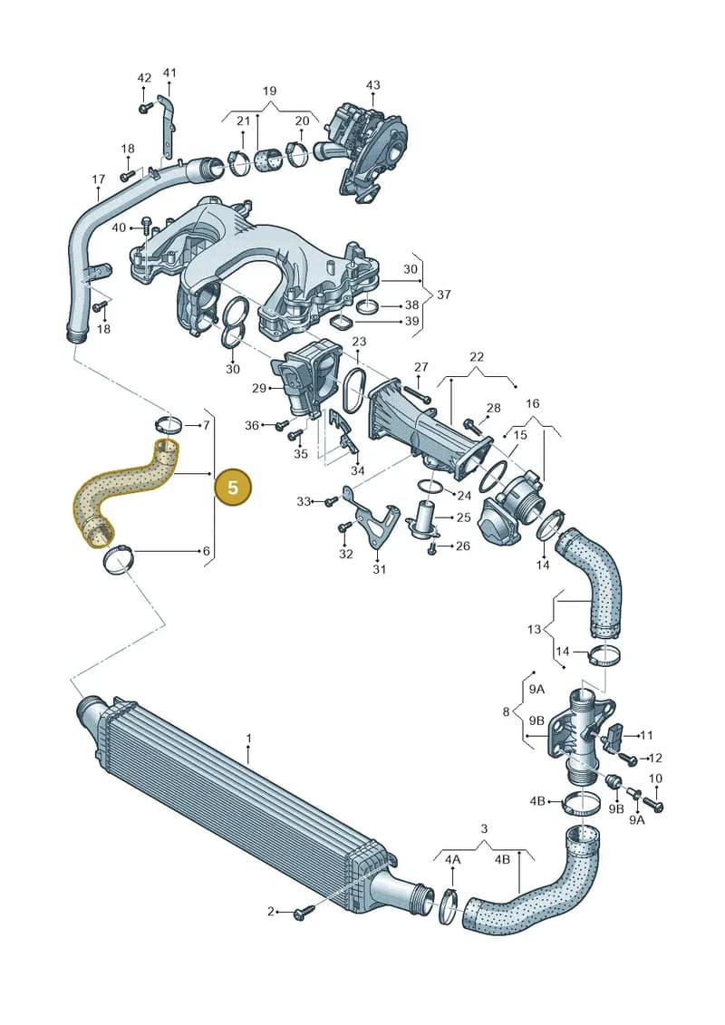 4G0145738AH — Audi A7 Sportback (2014-2018) diagram 711145480, position 5