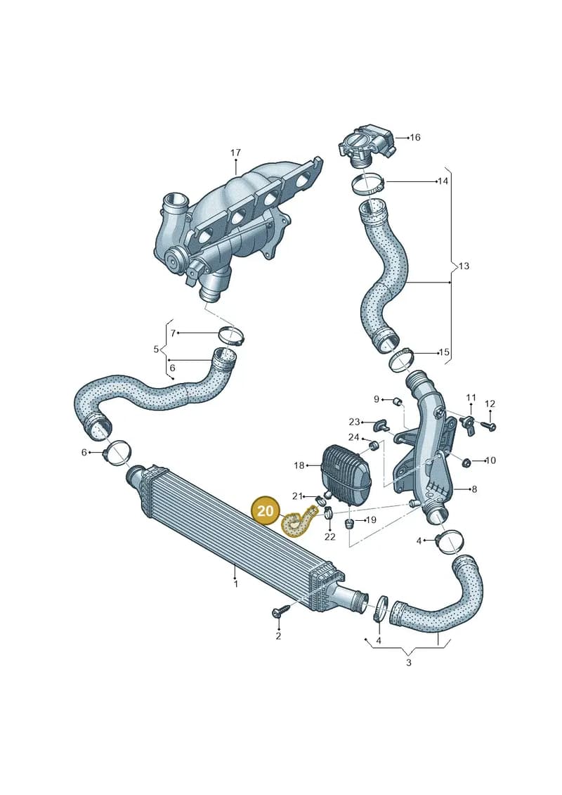 4G0145832 — Audi A7 Sportback (2014-2018) diagram 620145900, position 20