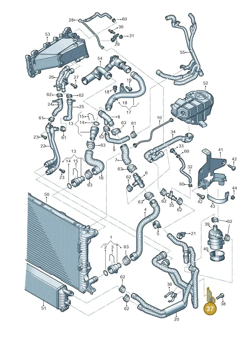 4G0145961A — Audi A6 (2014-2018) diagram 717121180, position 37