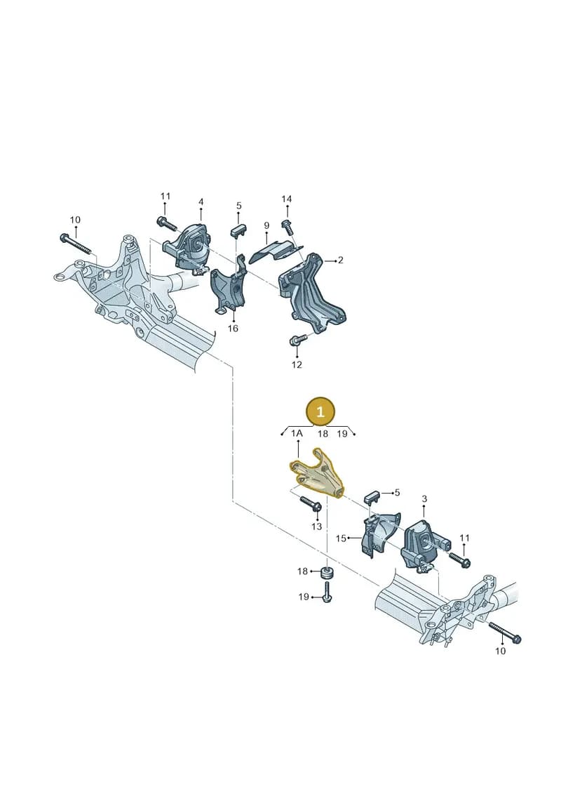 4G0199305G — Audi A7 Sportback (2014-2018) diagram 788199100, position 1