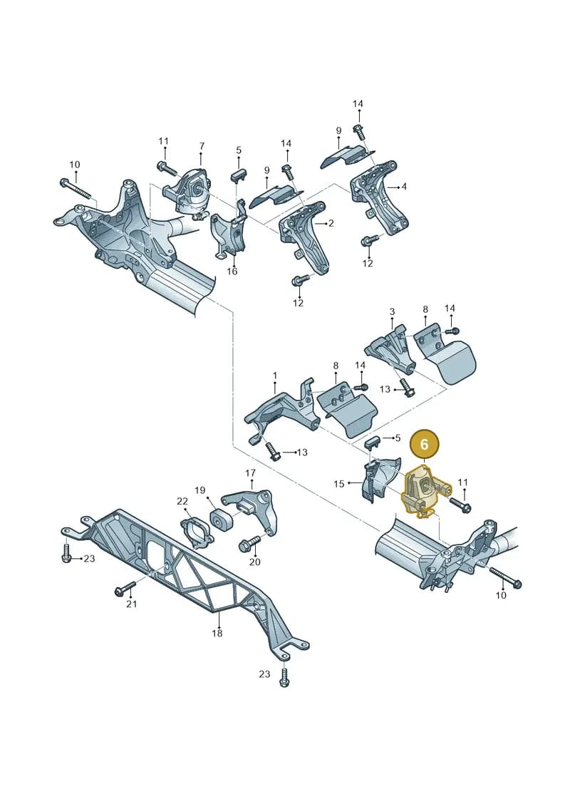 4G0199381LC — Audi A8L qu. 3.0 TDI (2009-2014) diagram 696199510, position 6