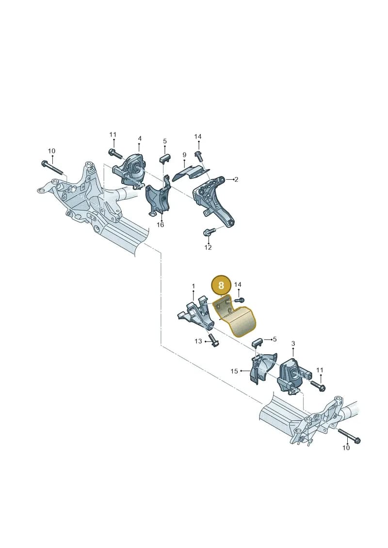 4G0199387 — Audi A7 Sportback (2014-2018) diagram 788199750, position 8