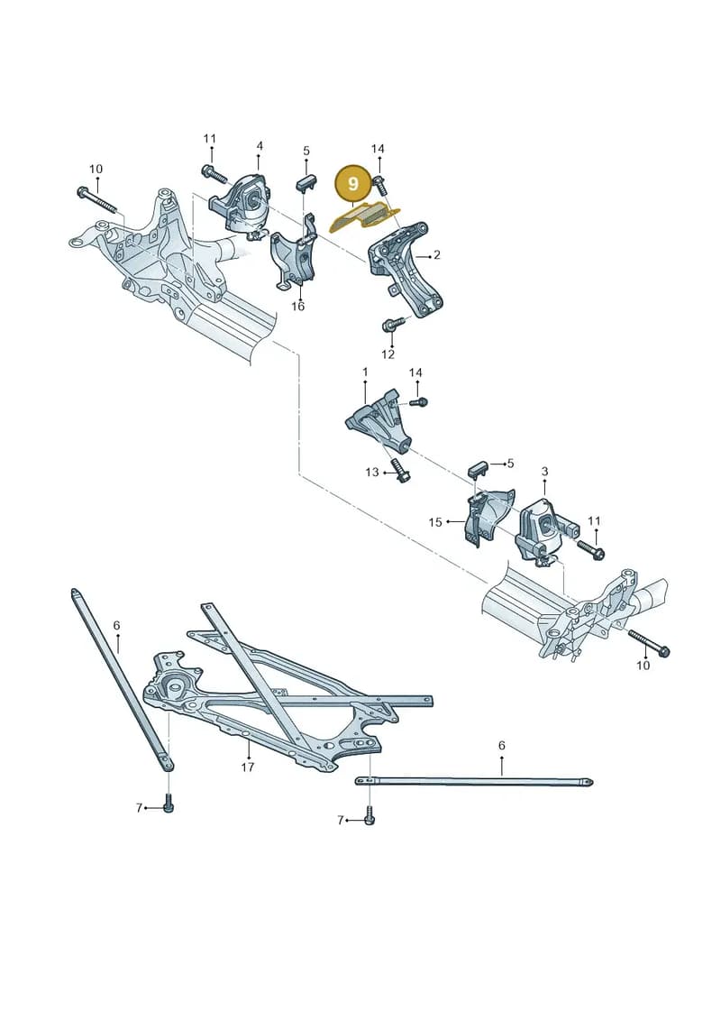 4G0199388 — Audi A5 Cabrio 2.0 (2011-2017) diagram 725199050, position 9