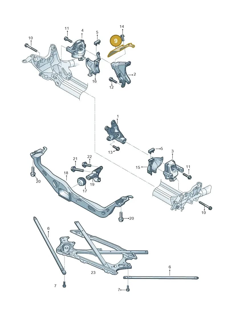 4G0199388 — Audi A5 Cabrio 2.0 (2011-2017) diagram 725199500, position 9