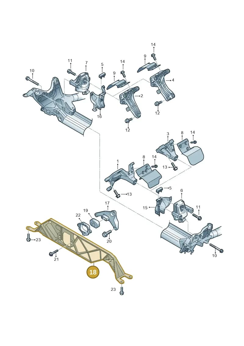 4G0199521M — Audi A6 Avant (2012-2018) diagram 696199510, position 18