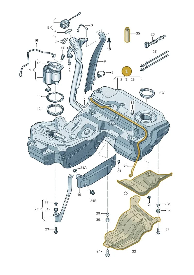 4G0201060CB — Audi A6 (2014-2018) diagram 711201000, position 1