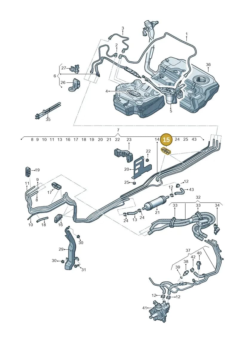 4G0201190H — Audi A6 (2014-2018) diagram 798201250, position 15
