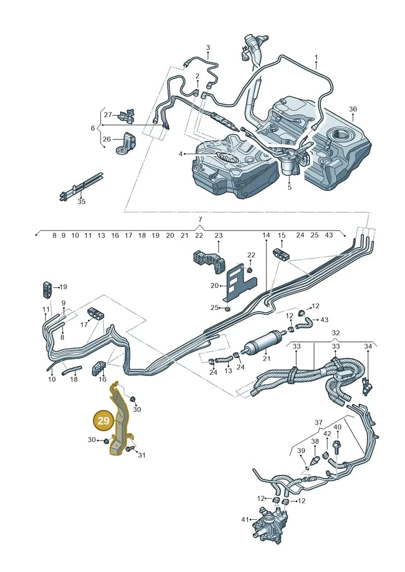4G0201192E — Audi A6 (2014-2018) diagram 798201250, position 29